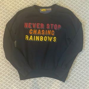 NEVER STOP CHASING RAINBOWS CREW SWEATSHIRT - BLACK | AVIATOR NATION